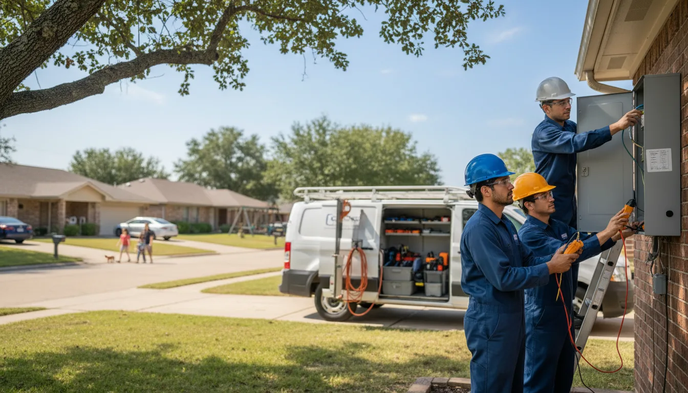 Certified electrician providing emergency electrical services in Stamford, TX